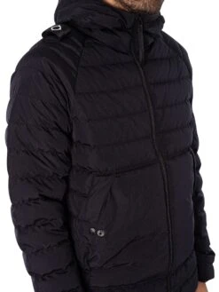 MA.STRUM Hooded Down Jacket - Jet Black -Standout Fashion Shop 45637e