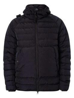 MA.STRUM Hooded Down Jacket - Jet Black -Standout Fashion Shop 45637g