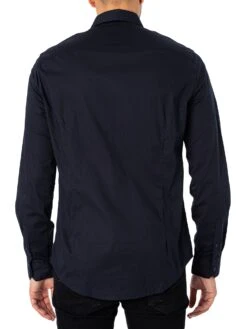 Armani Exchange Slim Logo Woven Shirt - Navy -Standout Fashion Shop 45696c