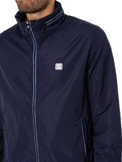 Armani Exchange Woven Blouson Jacket - Navy Blazer -Standout Fashion Shop 45698d