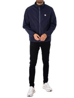 Armani Exchange Woven Blouson Jacket - Navy Blazer -Standout Fashion Shop 45698h