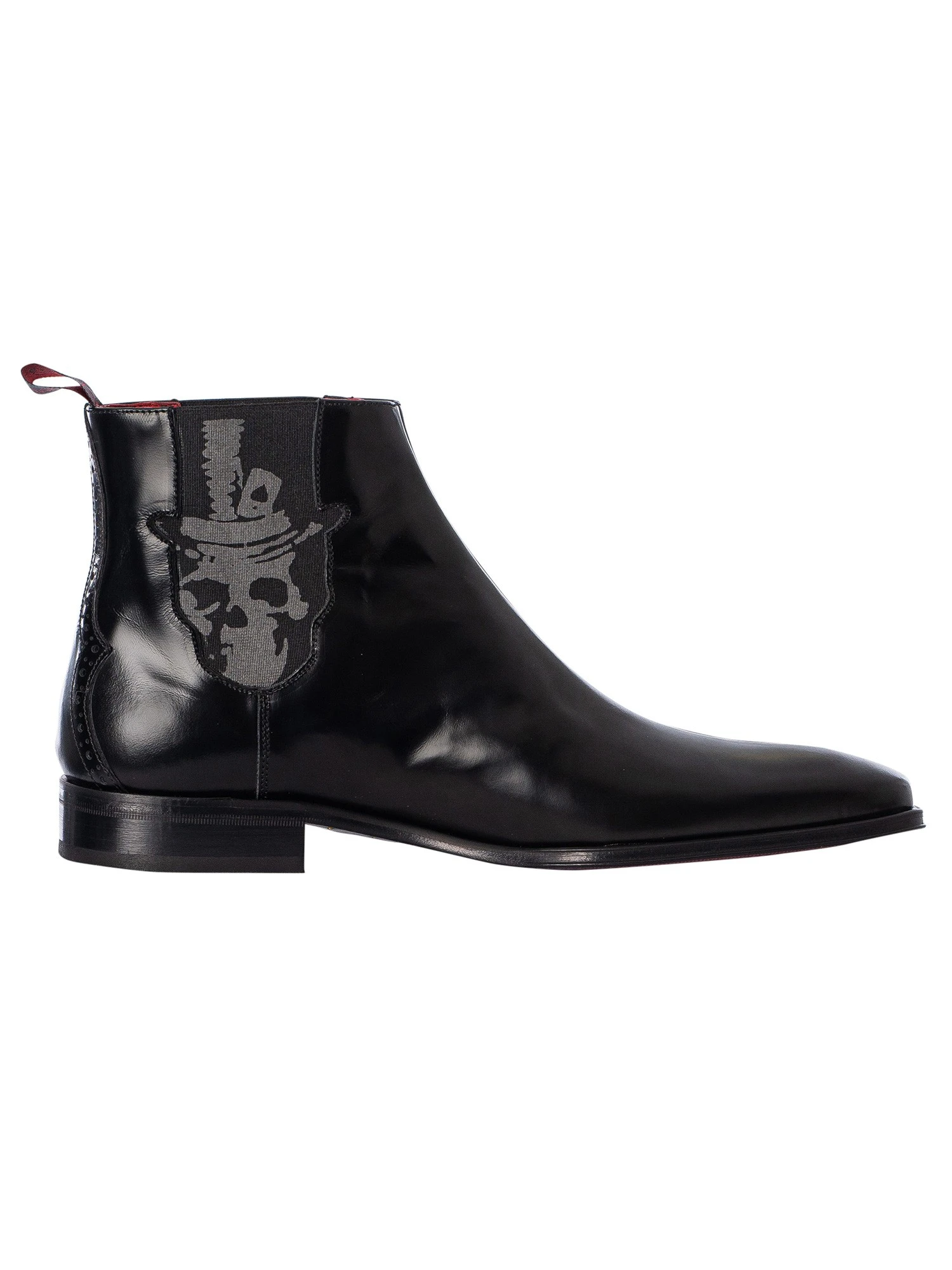 Jeffery West Skull Polished Leather Chelsea Boots - Black 3 Jeffery West Skull Polished Leather Chelsea Boots - Black - Image 3