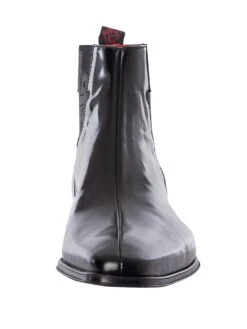Jeffery West Skull Polished Leather Chelsea Boots - Black 12 Jeffery West Skull Polished Leather Chelsea Boots - Black -Standout Fashion Shop 45748d