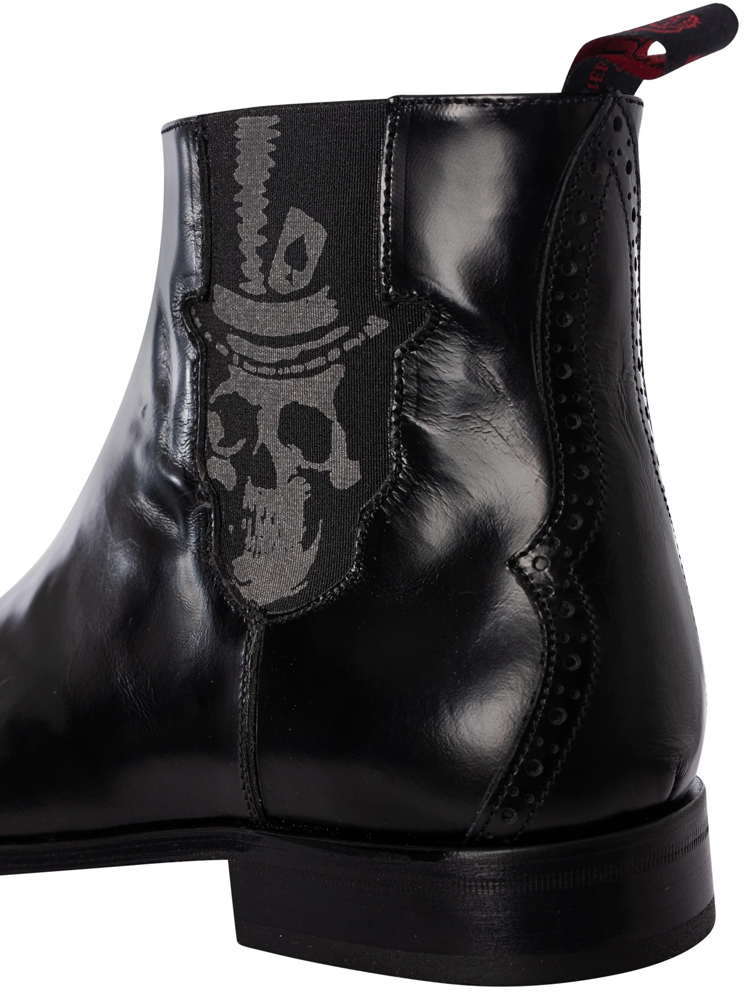 Jeffery West Skull Polished Leather Chelsea Boots - Black 9 Jeffery West Skull Polished Leather Chelsea Boots - Black - Image 9