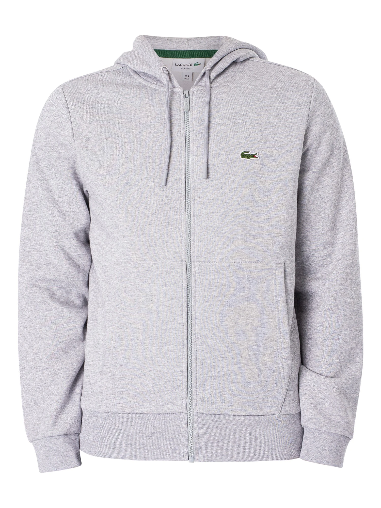 Lacoste Zip Logo Hoodie - Light Grey 5 Lacoste Zip Logo Hoodie - Light Grey - Image 5