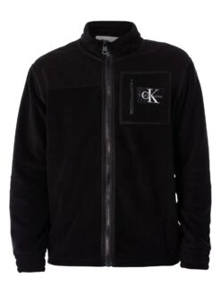 Calvin Klein Jeans Fleece Blocking Zip Jacket- Black -Standout Fashion Shop 45829f