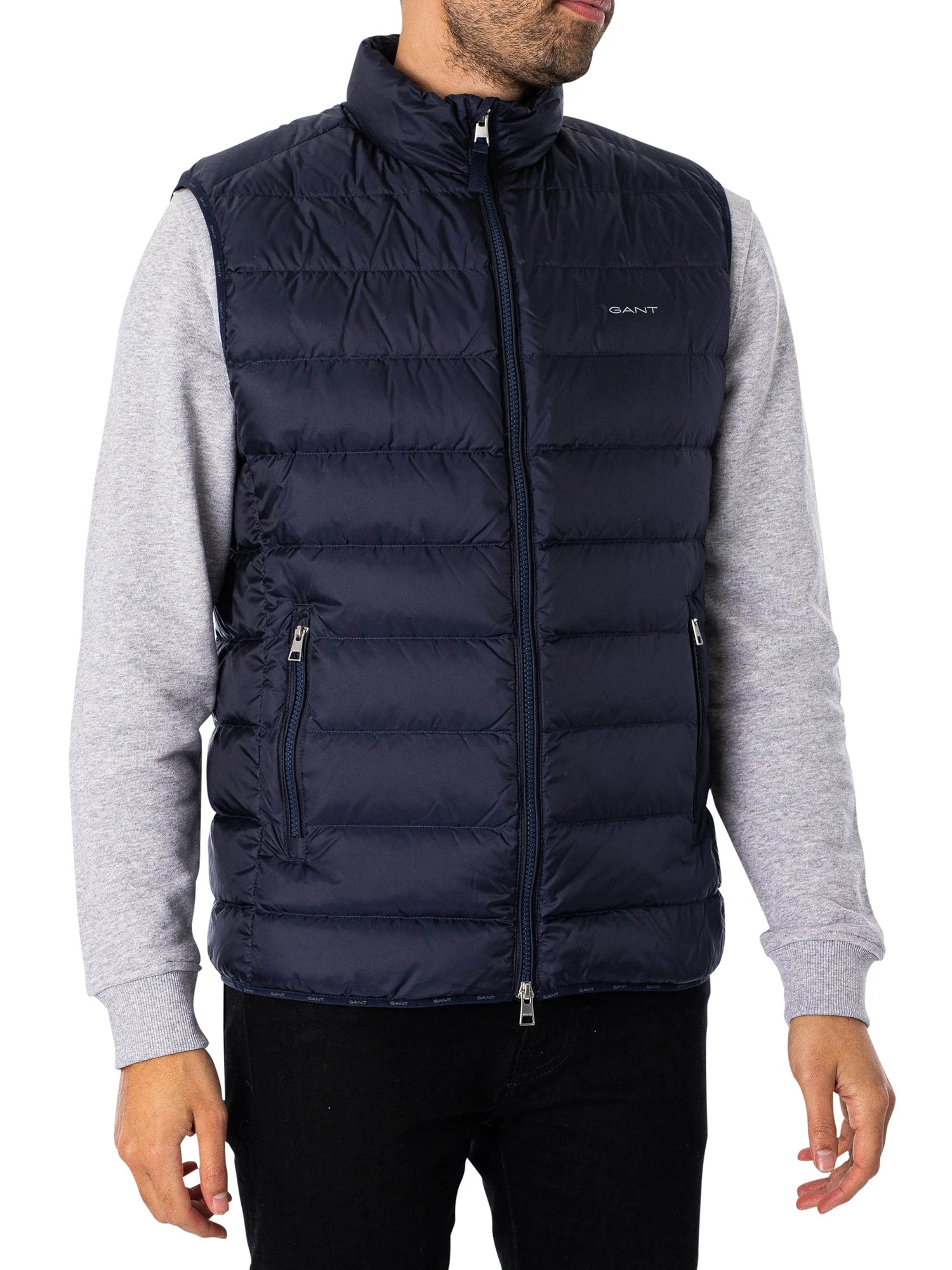 GANT Light Padded Down Gilet - Evening Blue 1 GANT Light Padded Down Gilet - Evening Blue