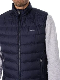 GANT Light Padded Down Gilet - Evening Blue 9 GANT Light Padded Down Gilet - Evening Blue -Standout Fashion Shop 45901d
