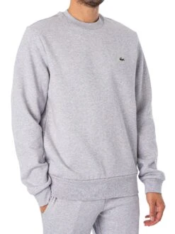 Lacoste Organic Brushed Cotton Sweatshirt - Grey