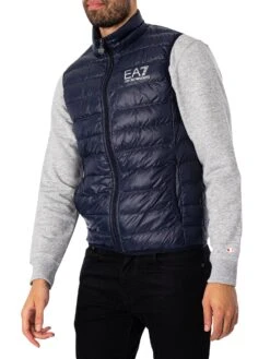 EA7 Woven Down Gilet - Night Blue