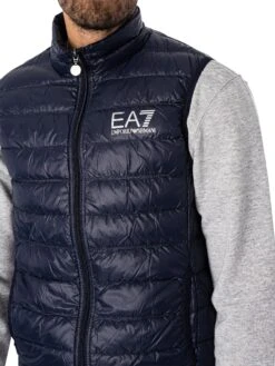 EA7 Woven Down Gilet - Night Blue -Standout Fashion Shop 46159d