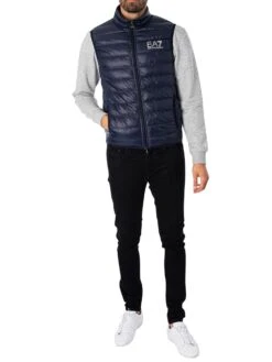 EA7 Woven Down Gilet - Night Blue -Standout Fashion Shop 46159e