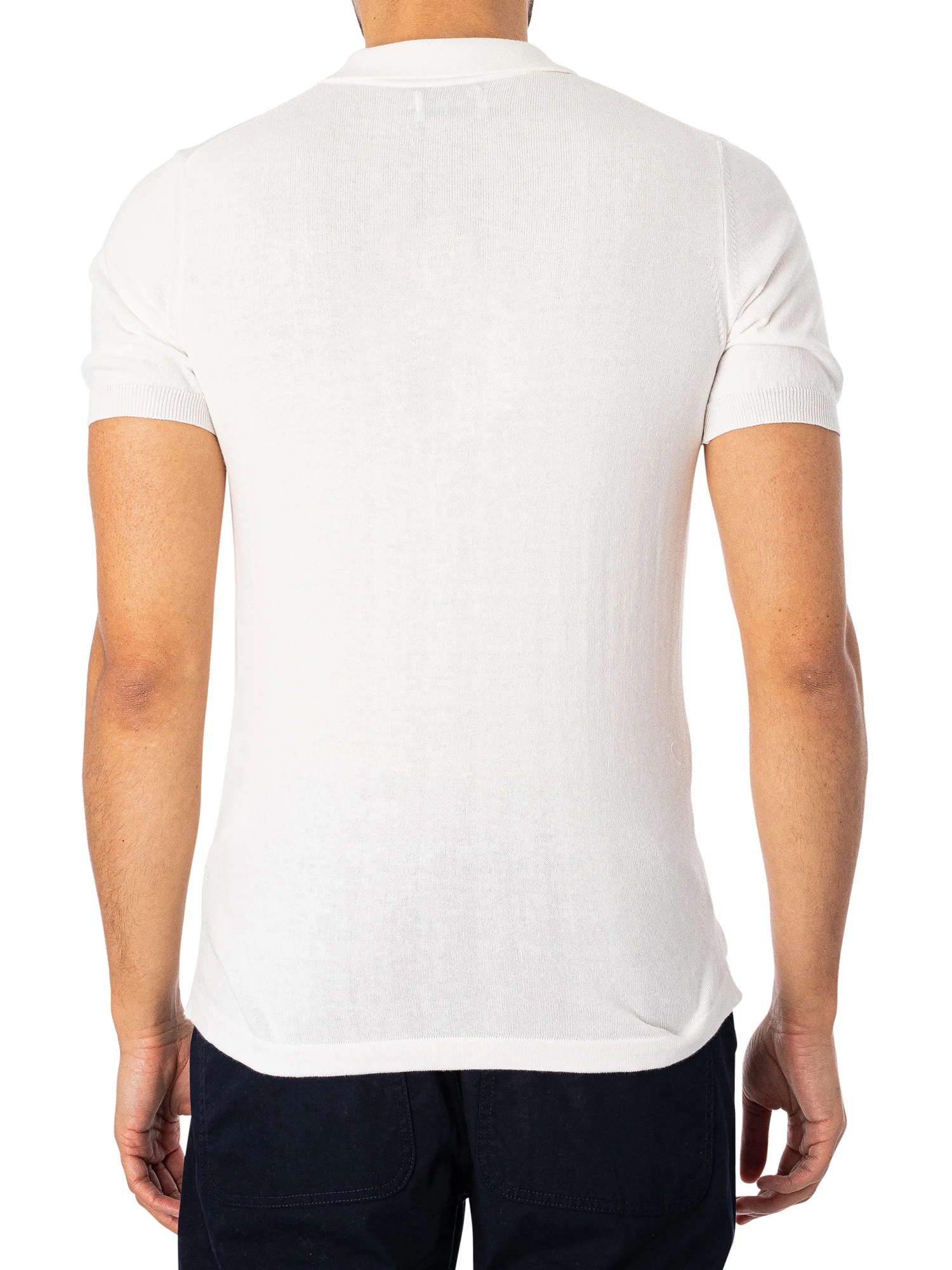 Farah Purcell Knitted Polo Shirt - Ecru 3 Farah Purcell Knitted Polo Shirt - Ecru - Image 3