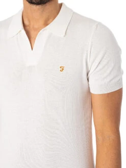 Farah Purcell Knitted Polo Shirt - Ecru 8 Farah Purcell Knitted Polo Shirt - Ecru -Standout Fashion Shop 46162d