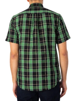 Farah Sullivan Short Sleeve Check Shirt - True Navy -Standout Fashion Shop 46164c