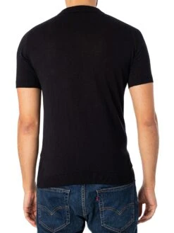John Smedley Rhodes Polo Shirt - Black -Standout Fashion Shop 46196c