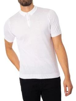 John Smedley Rhodes Polo Shirt - White