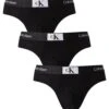 Calvin Klein 3 Pack 1996 Hip Briefs - Black/Black/Black