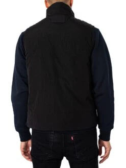 Calvin Klein Jeans Crinkle Nylon Badge Gilet - Black -Standout Fashion Shop 46376c