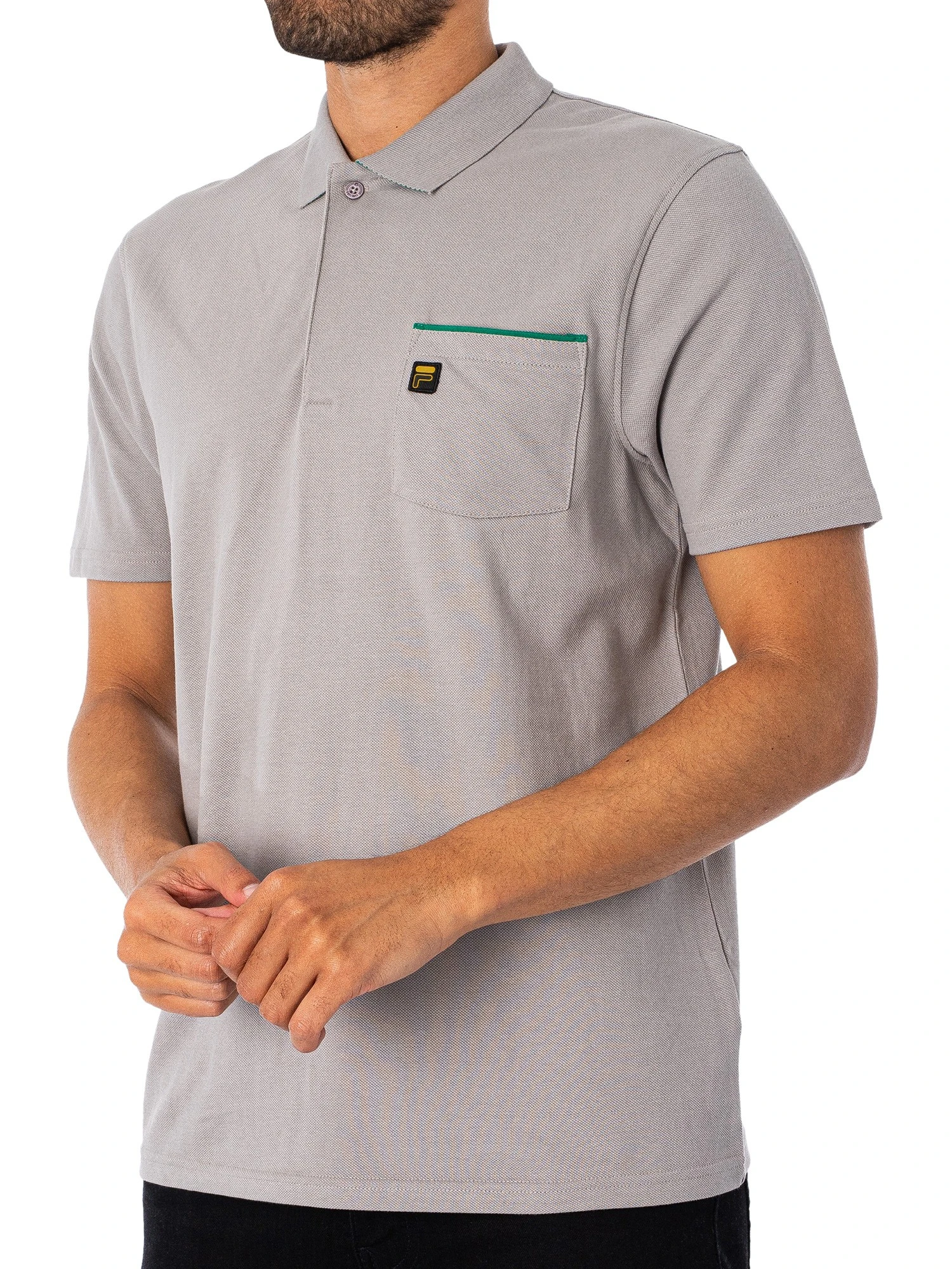 Fila Gold Bruni Pocket Polo Shirt - Base Alloy/Marine Green 2 Fila Gold Bruni Pocket Polo Shirt - Base Alloy/Marine Green - Image 2