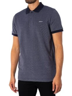 GANT Oxford Pique Polo Shirt - Persian Blue