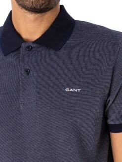 GANT Oxford Pique Polo Shirt - Persian Blue -Standout Fashion Shop 46451d