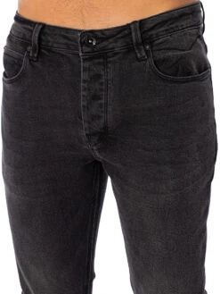 Luke 1977 Vac Slim Tapered Jeans - Black Midnight 9 Luke 1977 Vac Slim Tapered Jeans - Black Midnight -Standout Fashion Shop 46491e