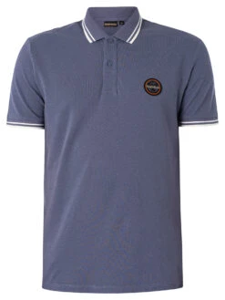 Napapijri Logo Polo Shirt - Blue -Standout Fashion Shop 46525e