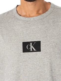 Calvin Klein Box Logo Lounge T-Shirt - Grey Heather 8 Calvin Klein Box Logo Lounge T-Shirt - Grey Heather -Standout Fashion Shop 46556d