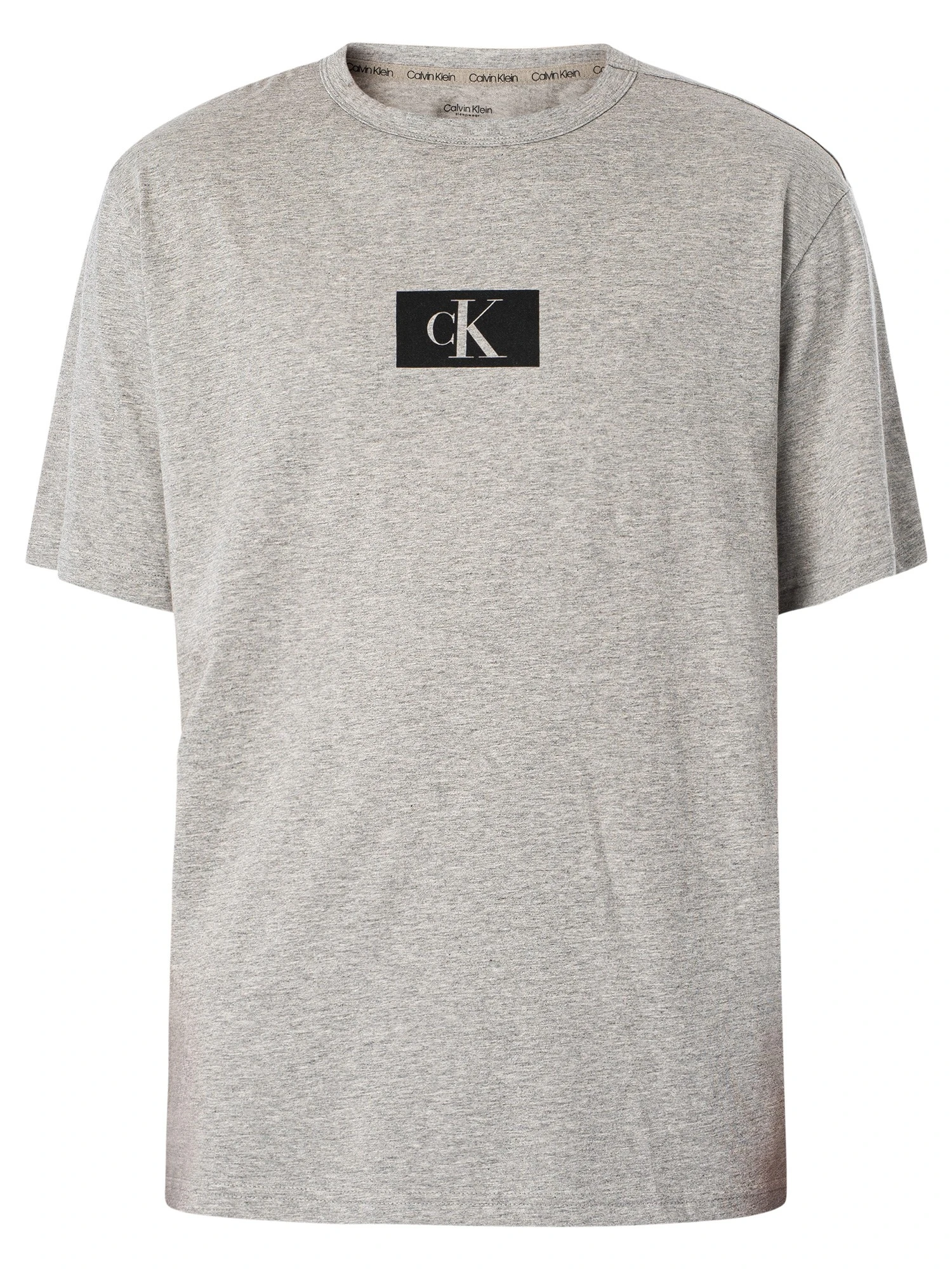 Calvin Klein Box Logo Lounge T-Shirt - Grey Heather 5 Calvin Klein Box Logo Lounge T-Shirt - Grey Heather - Image 5