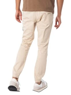 Calvin Klein Jeans Monologo Badge Casual Trousers - Classic Beige 8 Calvin Klein Jeans Monologo Badge Casual Trousers - Classic Beige -Standout Fashion Shop 46560c