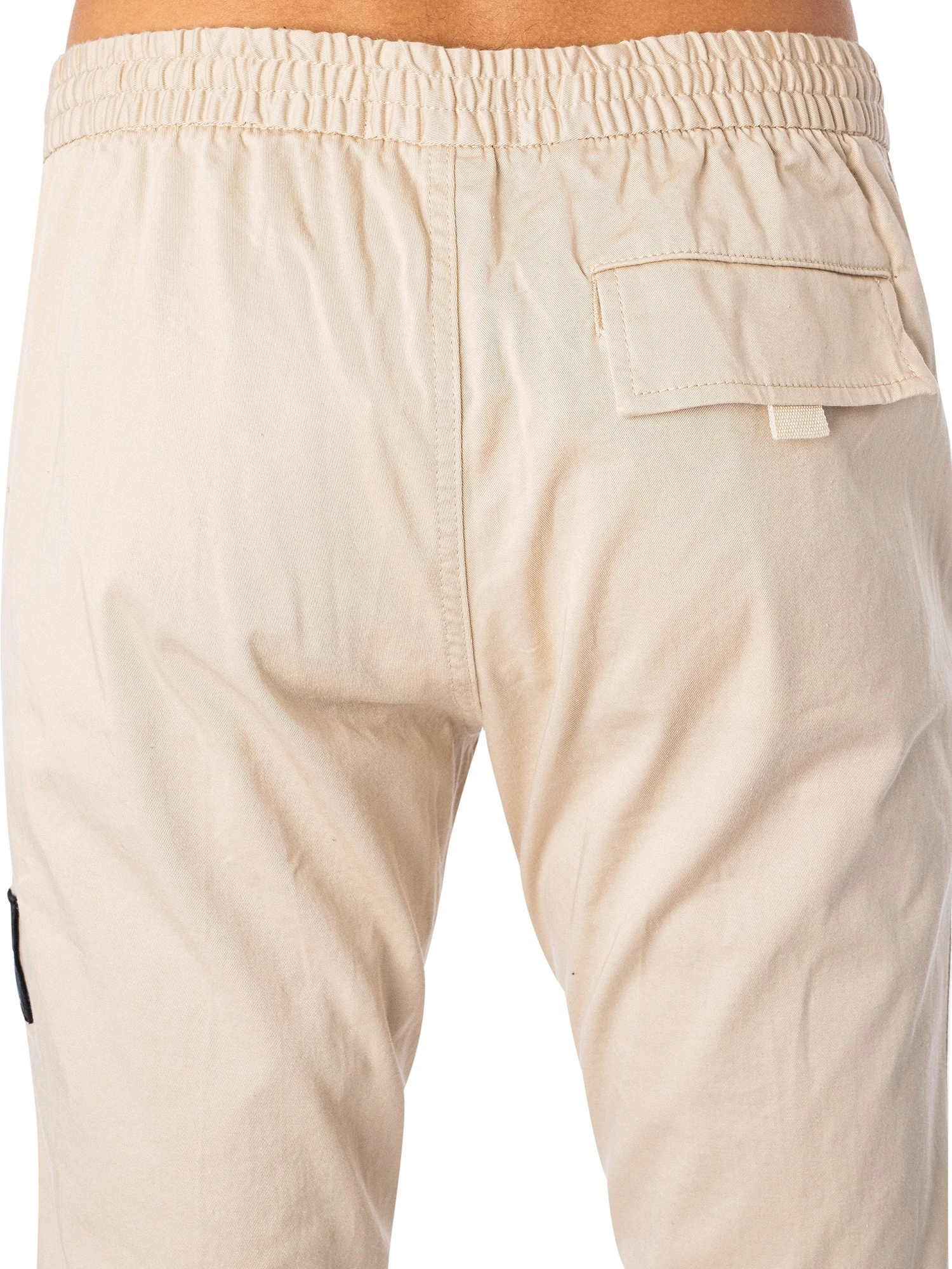 Calvin Klein Jeans Monologo Badge Casual Trousers - Classic Beige 4 Calvin Klein Jeans Monologo Badge Casual Trousers - Classic Beige - Image 4