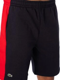 Lacoste Side Logo Sweat Shorts - Blue Marine/Rouge -Standout Fashion Shop 46580f