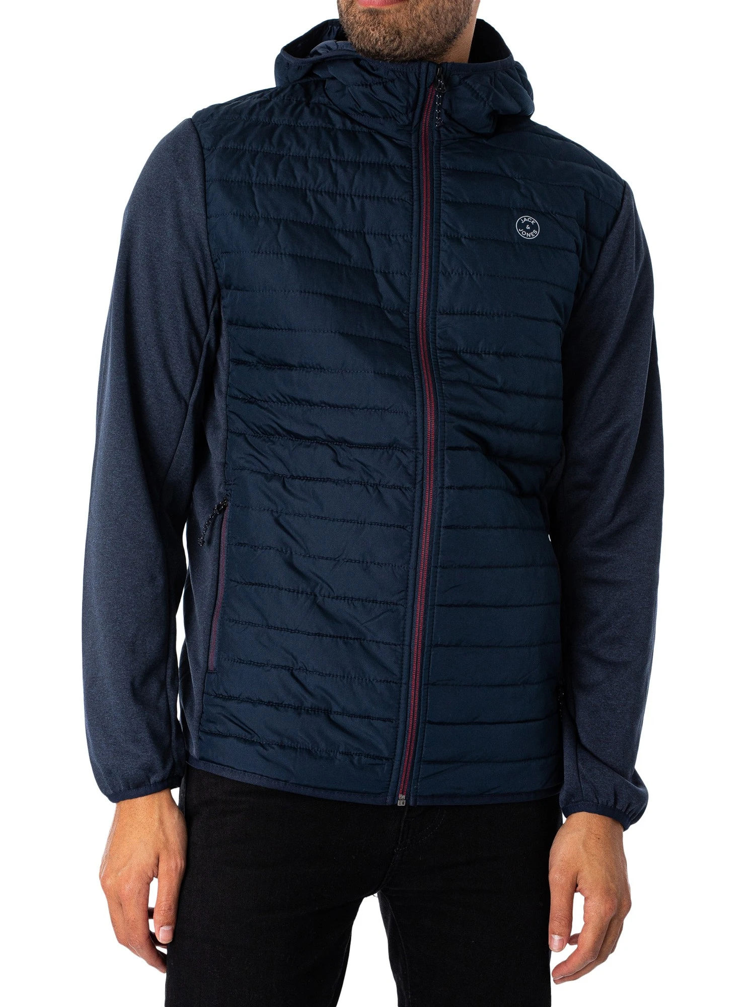 Jack & Jones Multi Quilted Jacket - Navy Blazer 1 Jack & Jones Multi Quilted Jacket - Navy Blazer