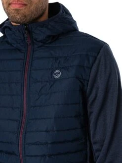 Jack & Jones Multi Quilted Jacket - Navy Blazer 8 Jack & Jones Multi Quilted Jacket - Navy Blazer -Standout Fashion Shop 46654d