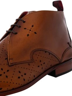 Jeffery West Chukka Diamond Leather Boots - Castano -Standout Fashion Shop 46656h