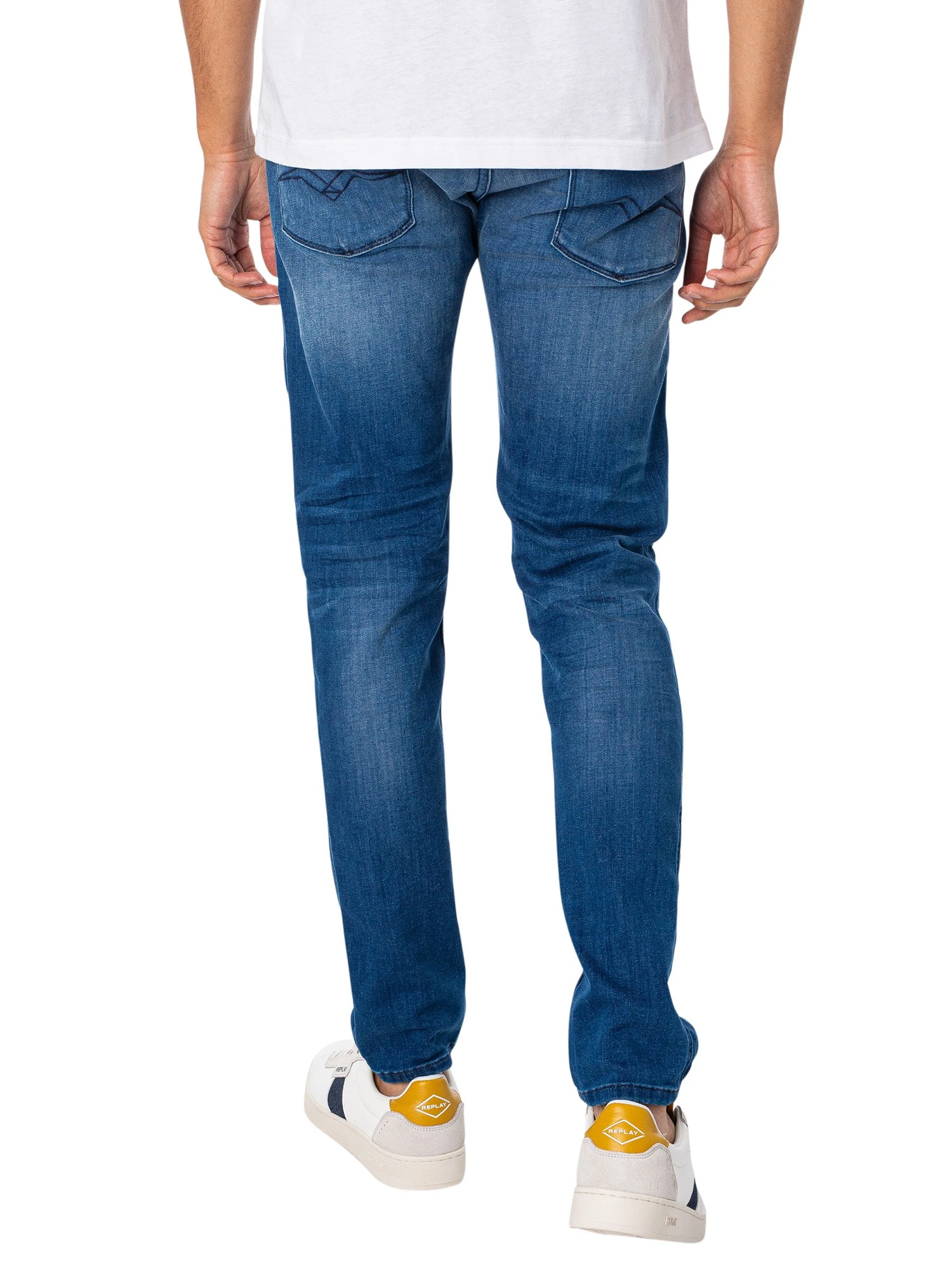 Replay Anbass Slim Jeans - Mid Blue 3 Replay Anbass Slim Jeans - Mid Blue - Image 3