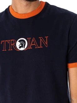 Trojan Graphic T-Shirt - Navy/Orange -Standout Fashion Shop 46795d