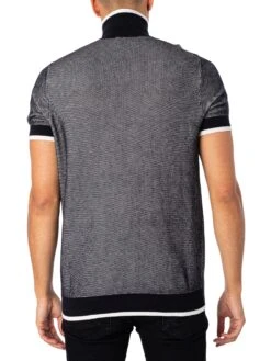 HUGO Sholono Zip Polo Shirt - Black -Standout Fashion Shop 46826c