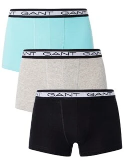 GANT 3 Pack Basic Trunks - Lagoon