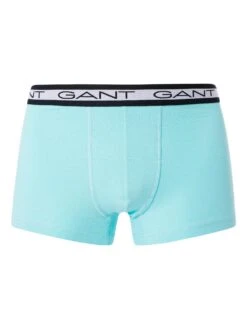GANT 3 Pack Basic Trunks - Lagoon -Standout Fashion Shop 46889g 1