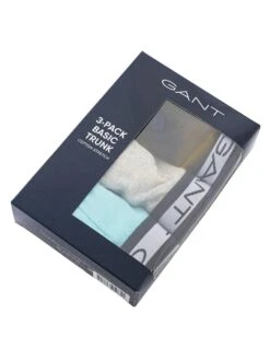 GANT 3 Pack Basic Trunks - Lagoon -Standout Fashion Shop 46889i 1