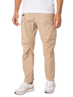 Replay Logo Cargo Trousers - Beige