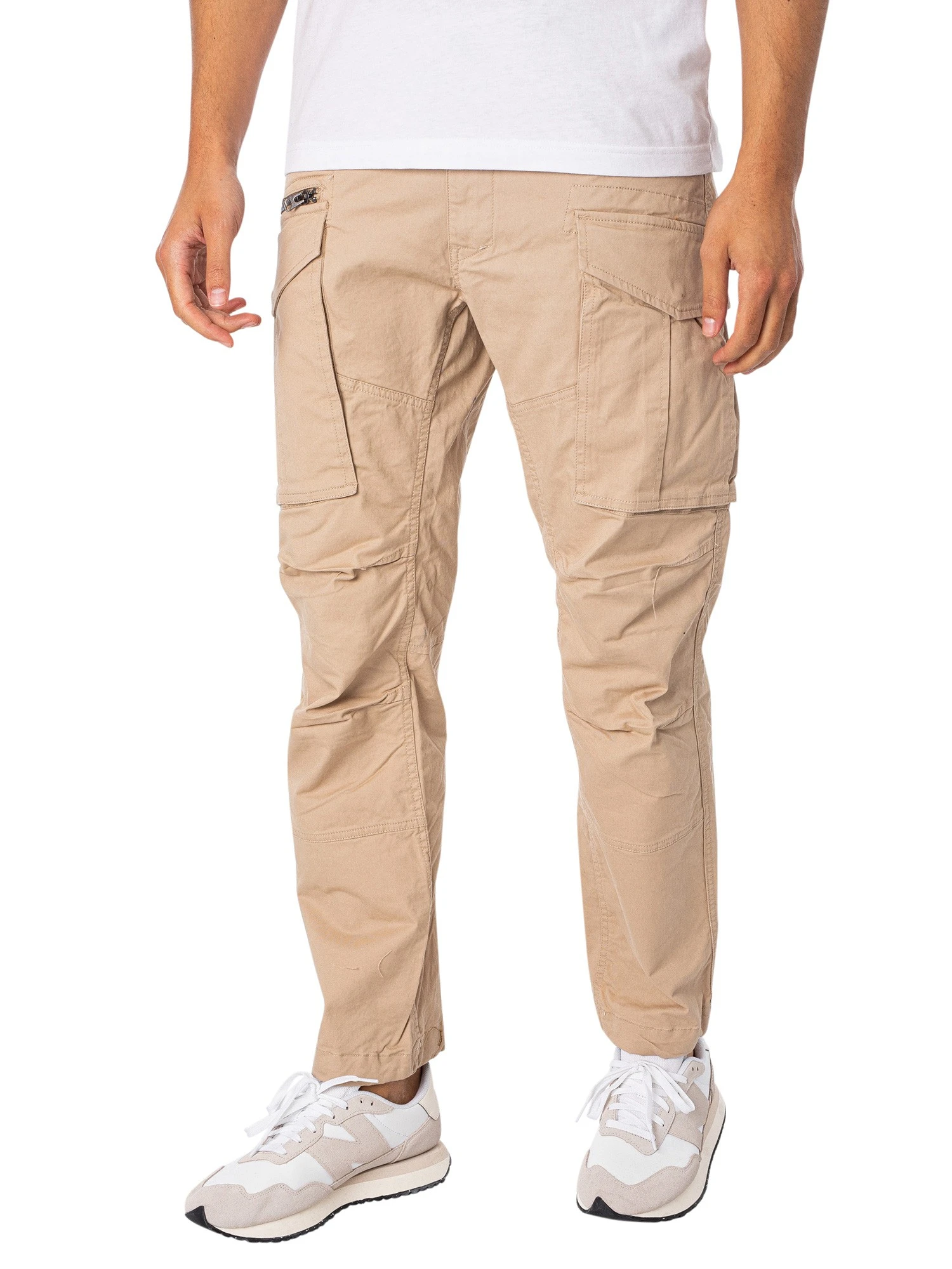 Replay Logo Cargo Trousers - Beige 1 Replay Logo Cargo Trousers - Beige