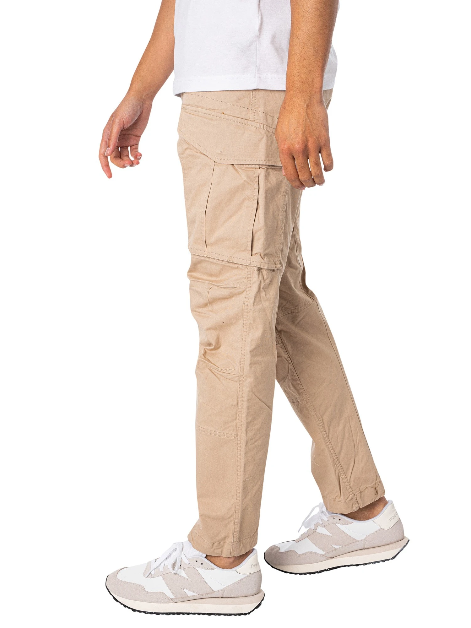 Replay Logo Cargo Trousers - Beige 2 Replay Logo Cargo Trousers - Beige - Image 2