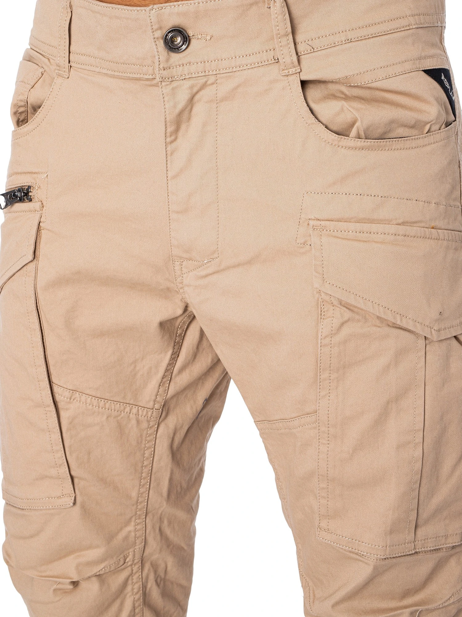 Replay Logo Cargo Trousers - Beige 5 Replay Logo Cargo Trousers - Beige - Image 5