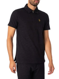 Luke 1977 Royal Palm Polo Shirt - Dark Charcoal Marl