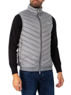 Armani Exchange Down Gilet - Melange Grey/Navy
