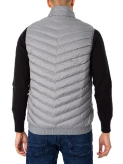 Armani Exchange Down Gilet - Melange Grey/Navy -Standout Fashion Shop 47056c