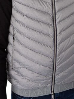 Armani Exchange Down Gilet - Melange Grey/Navy -Standout Fashion Shop 47056e